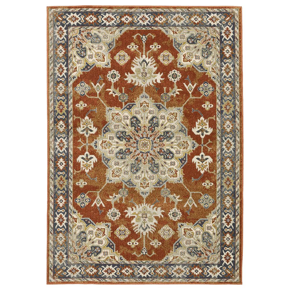 Oriental Weavers Branson 7'10" x 10' Rust and Beige Area Rug
