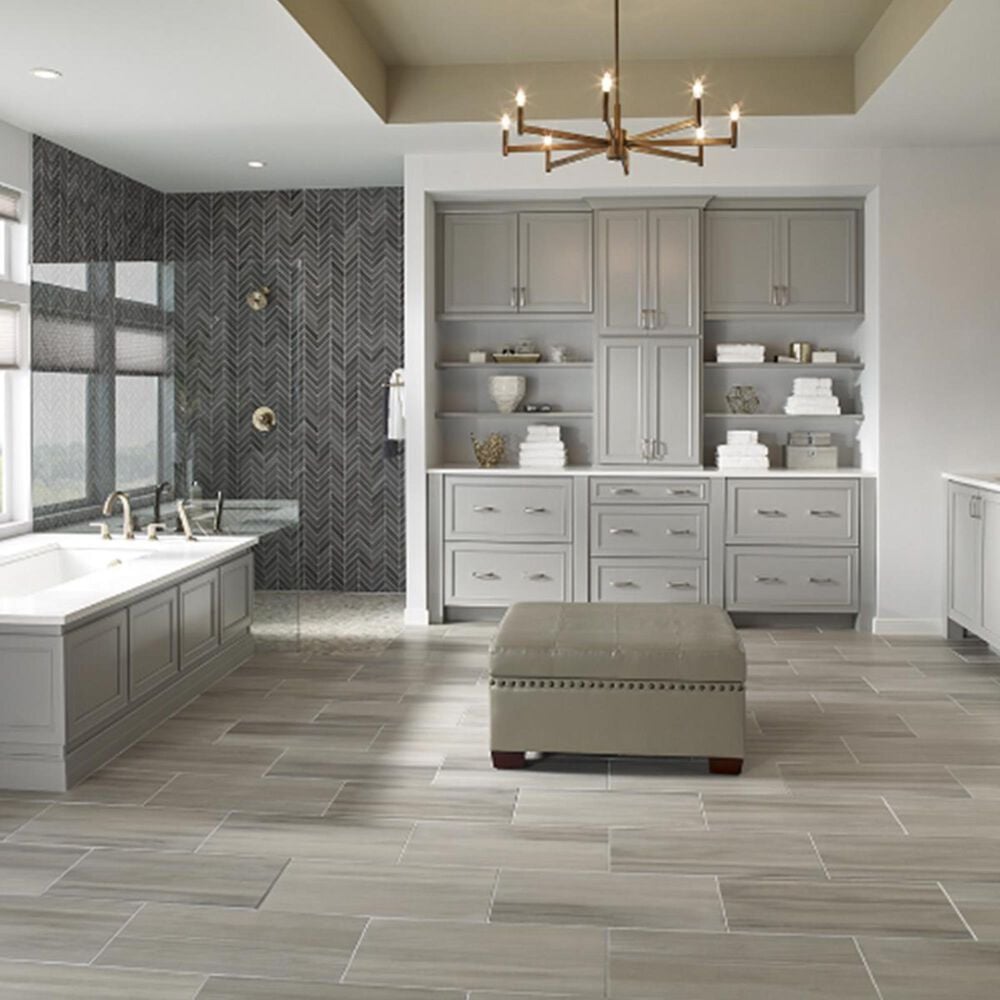 MS International Watercolor Grigio 12" x 24" Porcelain Tile