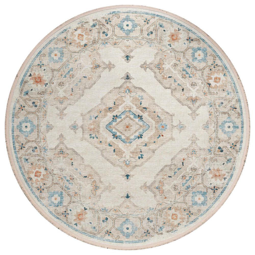 Dalyn Rug Company Marbella 8' Round Ivory Area Rug