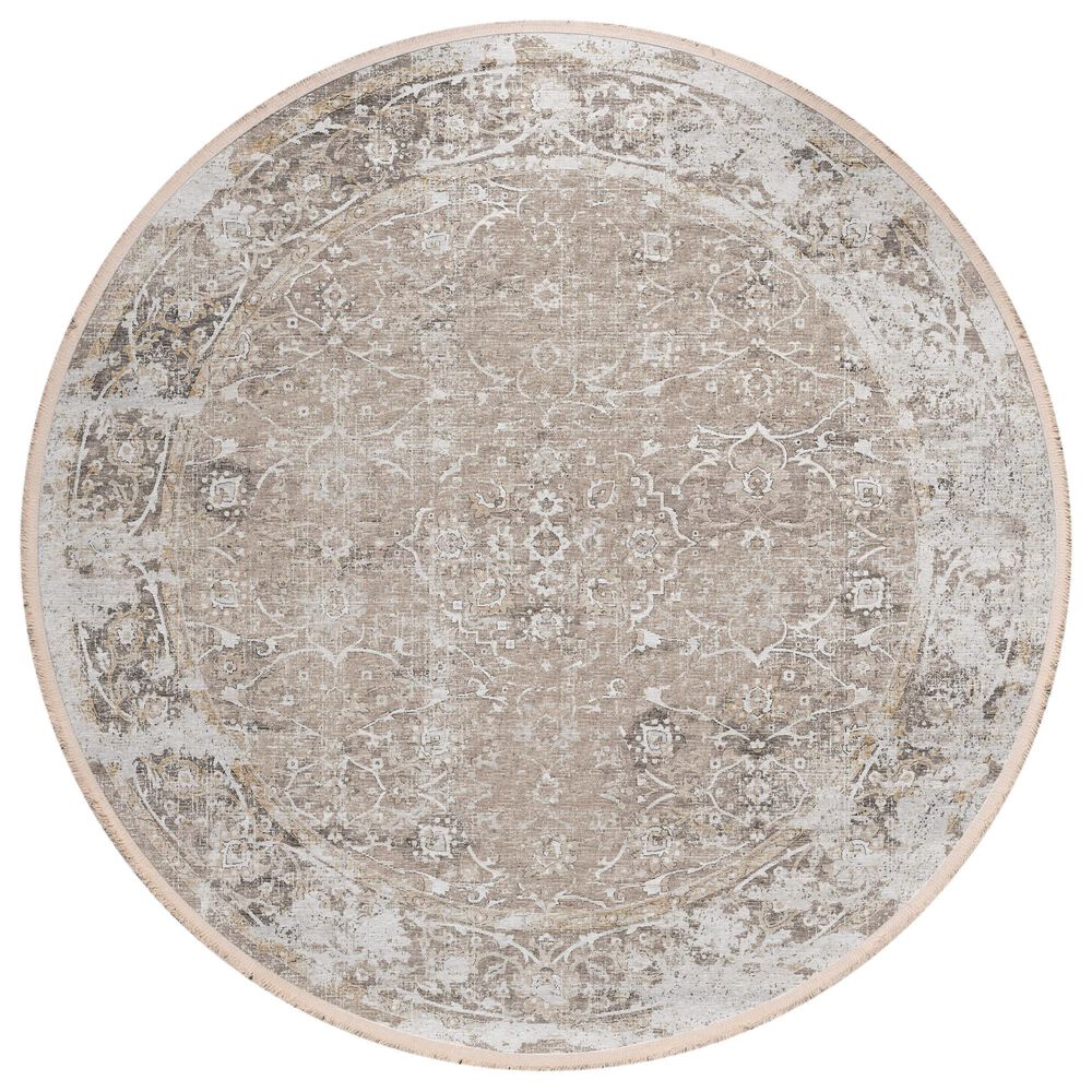 Dalyn Rug Company Marbella 8' Round Taupe Area Rug