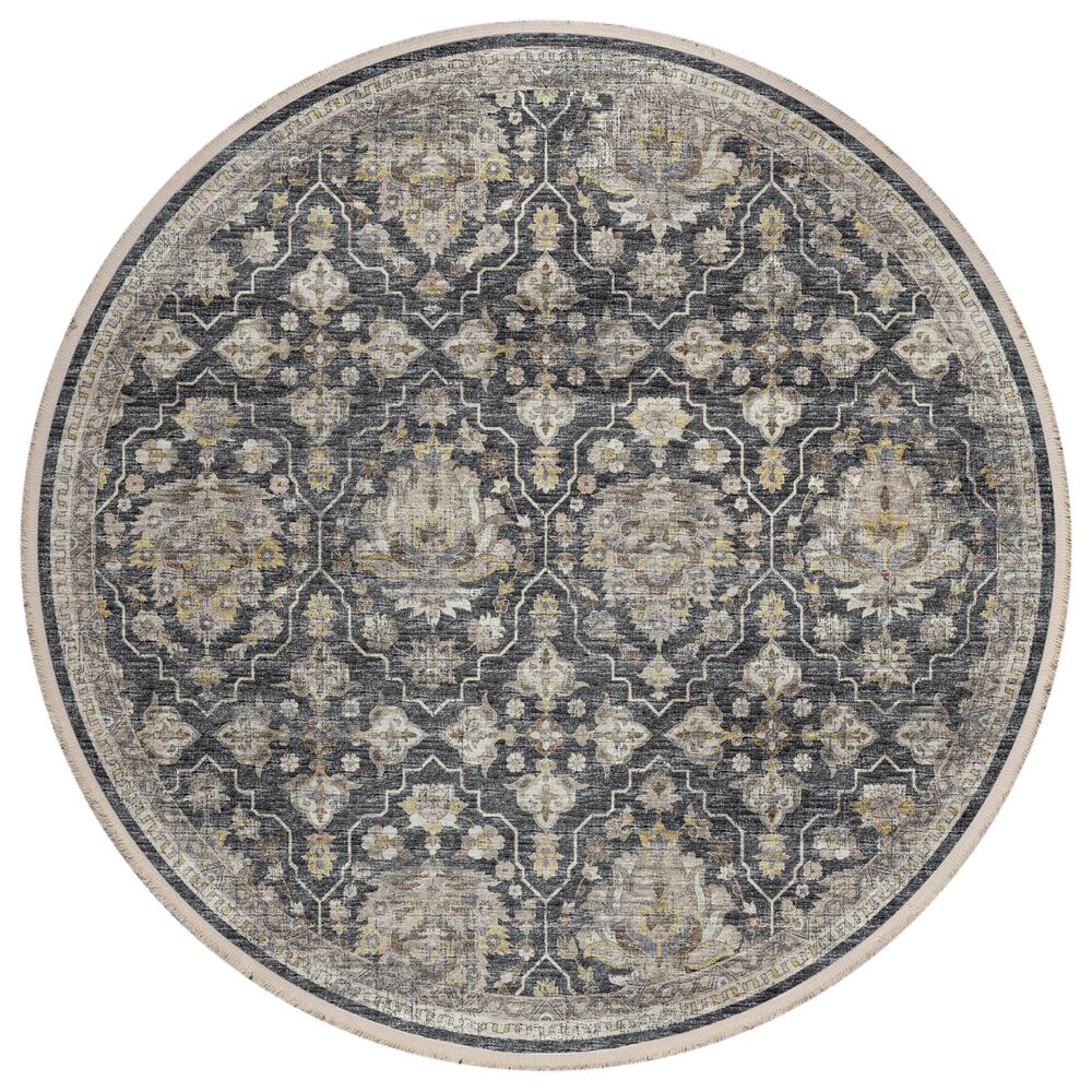 Dalyn Rug Company Marbella 8' Round Charcoal Area Rug