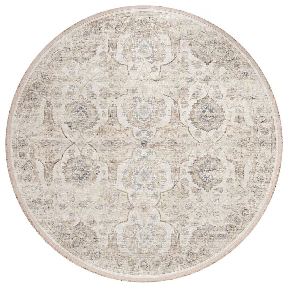 Dalyn Rug Company Marbella MB5 8' Round Ivory Area Rug