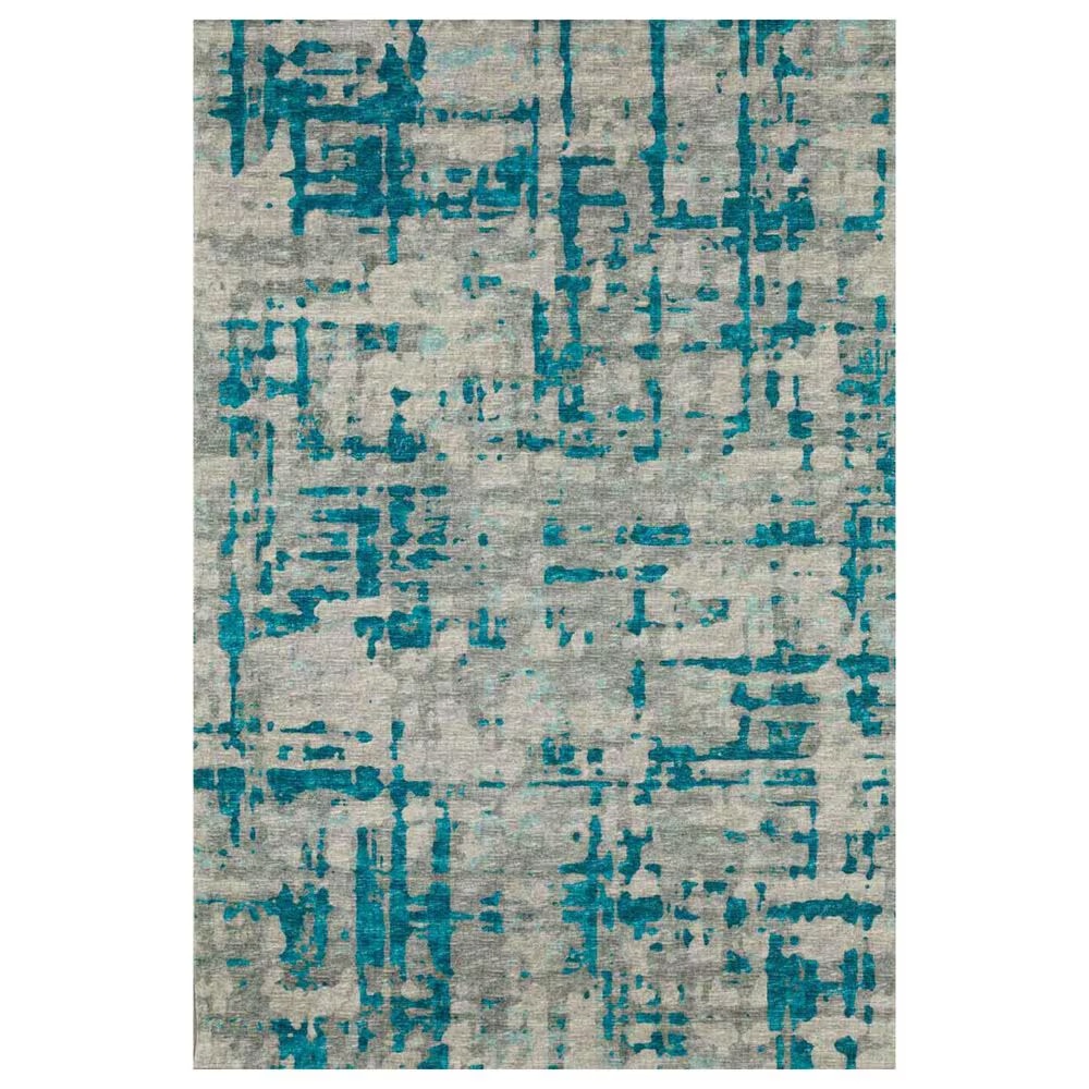 Dalyn Rug Company Brisbane Abstract 5' x 7'6" Teal Area Rug