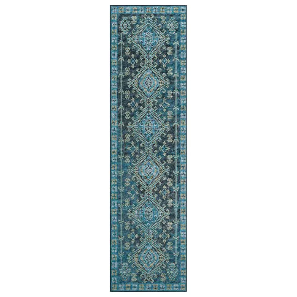 Dalyn Rug Company Brisbane Southwestern 2'3" x 7'6" Navy Runner