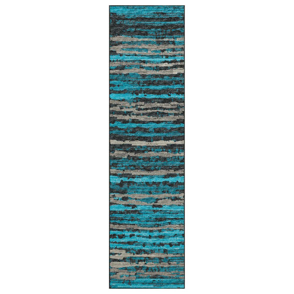 Dalyn Rug Company Brisbane Striped 2'3" x 7'6" Teal Runner