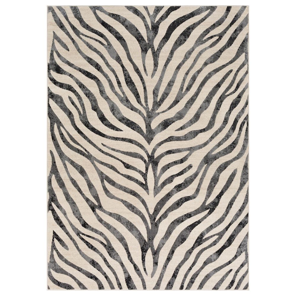 Surya City 3'11" x 5'7" Charcoal, Light Slate, Light Beige, Taupe and Black Area Rug