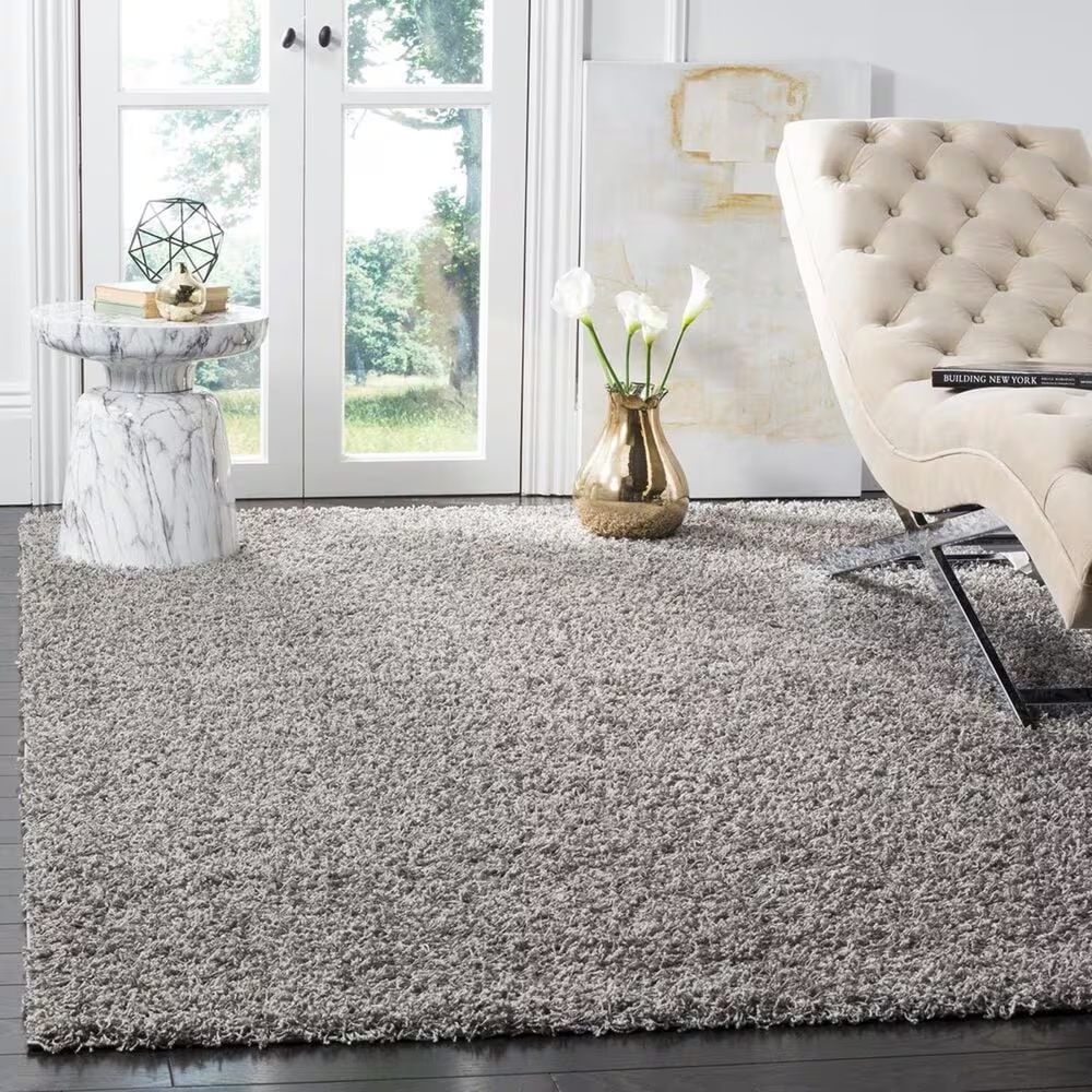 Safavieh Athens Shag SGA119F-3 3' x 5' Light Grey Area Rug